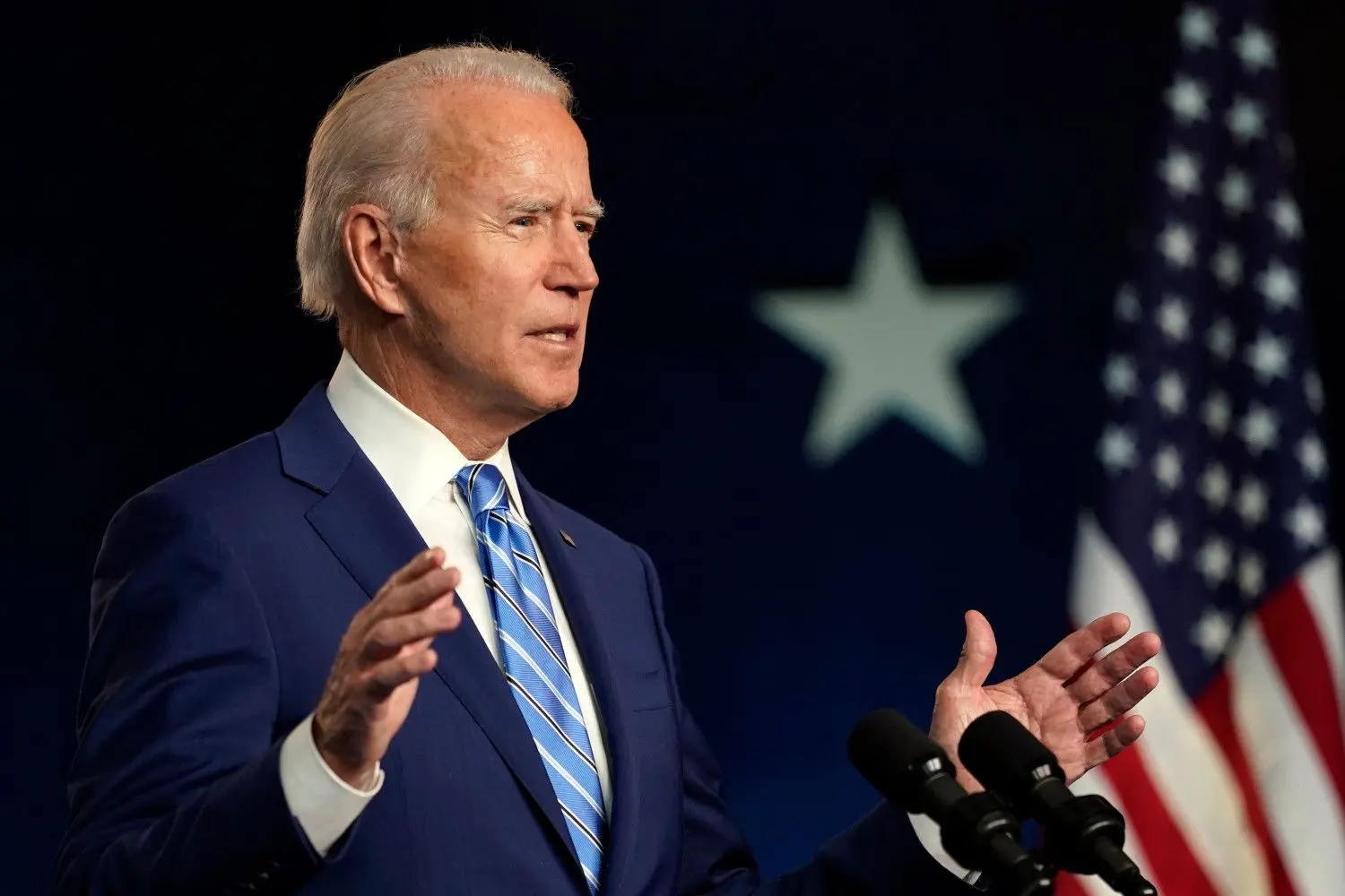 Joe Biden, Präsidentschaftskandidat der Demokraten, legt bei der Auszählung der Stimmen weiter zu.