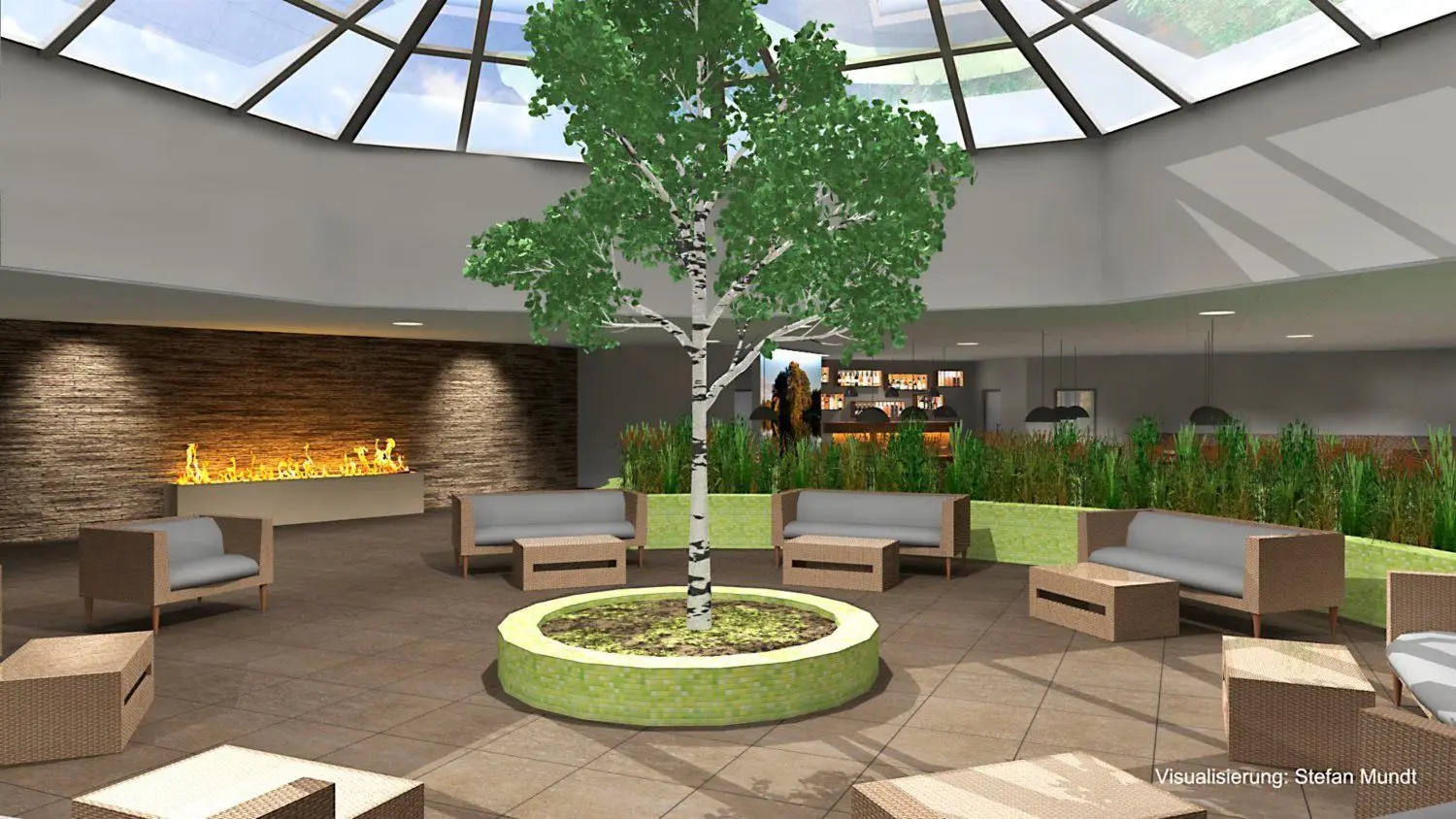 Eine Idee für die neue Saunalandschaft: Lausitzer Landschaft.