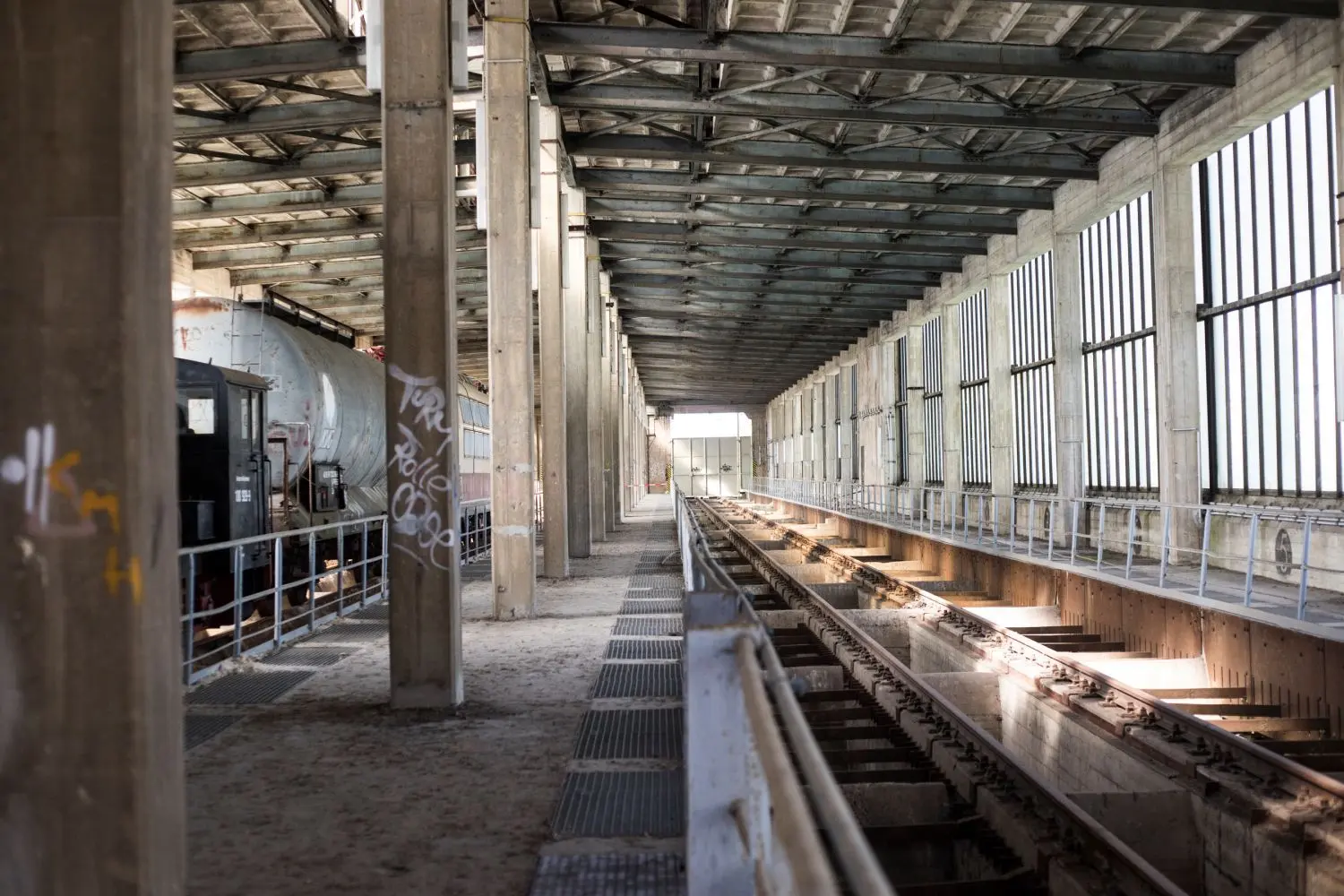 Einblick in das ehemalige Kraftwerk Lübbenau am Tag der offenen Tür.