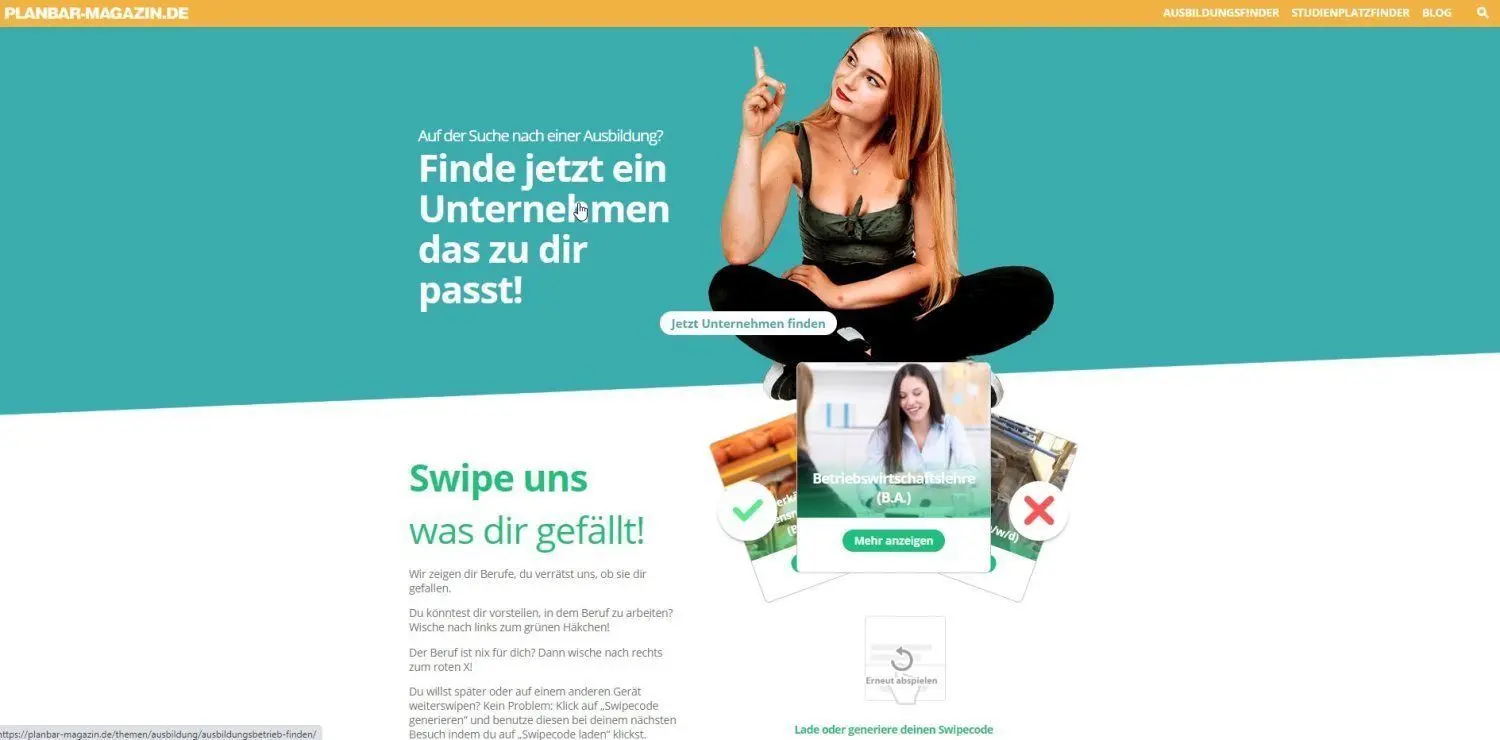 Wer nicht bis Februar 2021 auf die Ausbildungsmesse in Senftenberg warten will, kann sich online unter planbar-magazin.de informieren. Das gern genutzte Magazin ist ein Produkt der Lausitzer Rundschau.