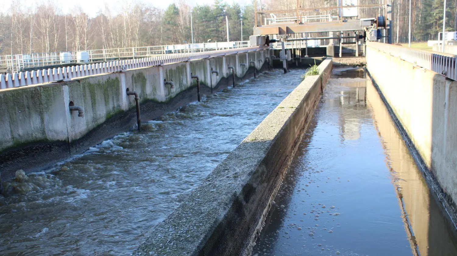 Das Abwasser- und Schmutzwasser in Weißwasser wird hier aufbereitet.