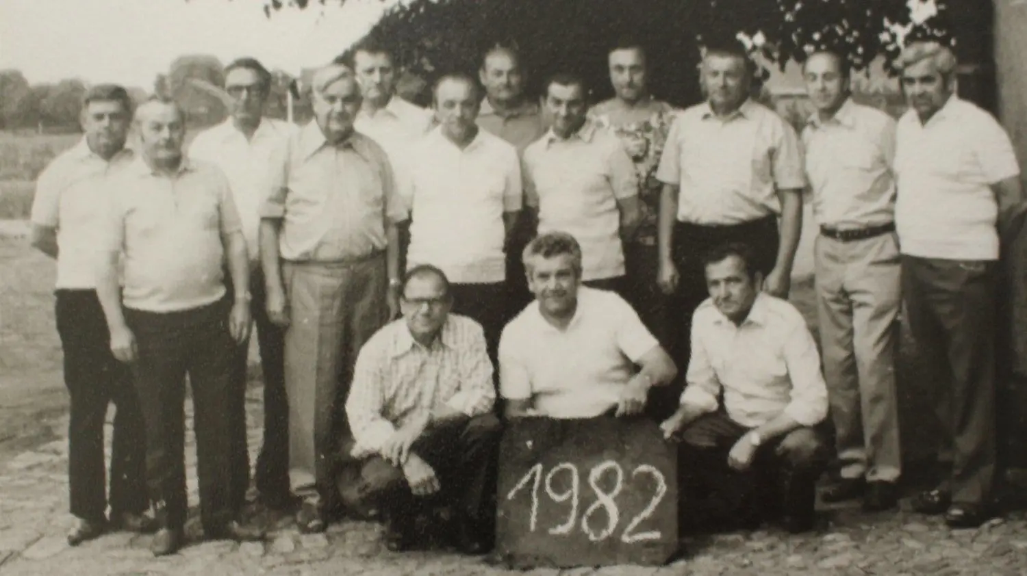 Vereinsmitglieder 1982 von Stahl Krauschwitz.