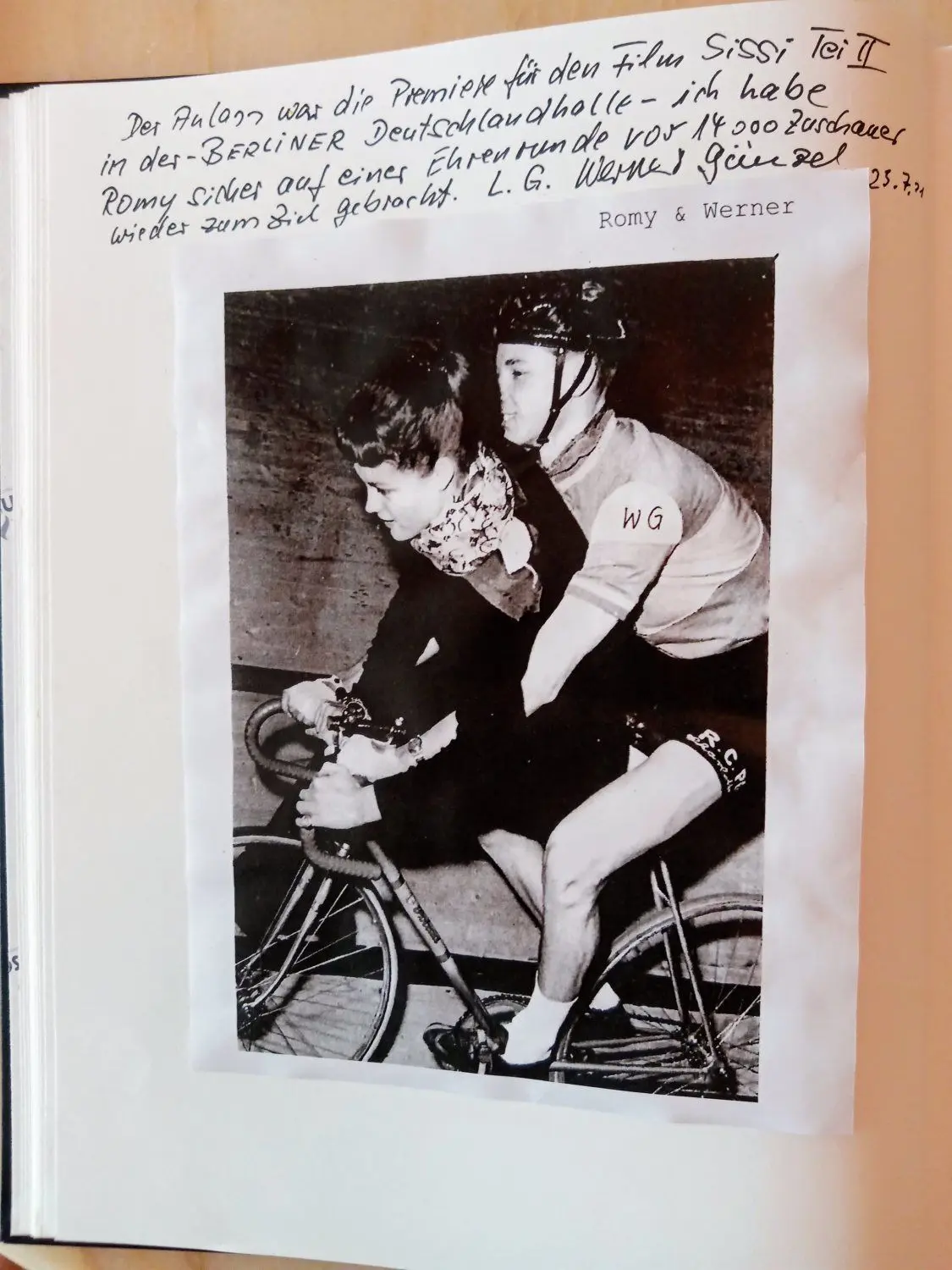 So hat Werner Günzel, der einstige Radrennfahrer, seine Radtour mit Romy Schneider erlebt.