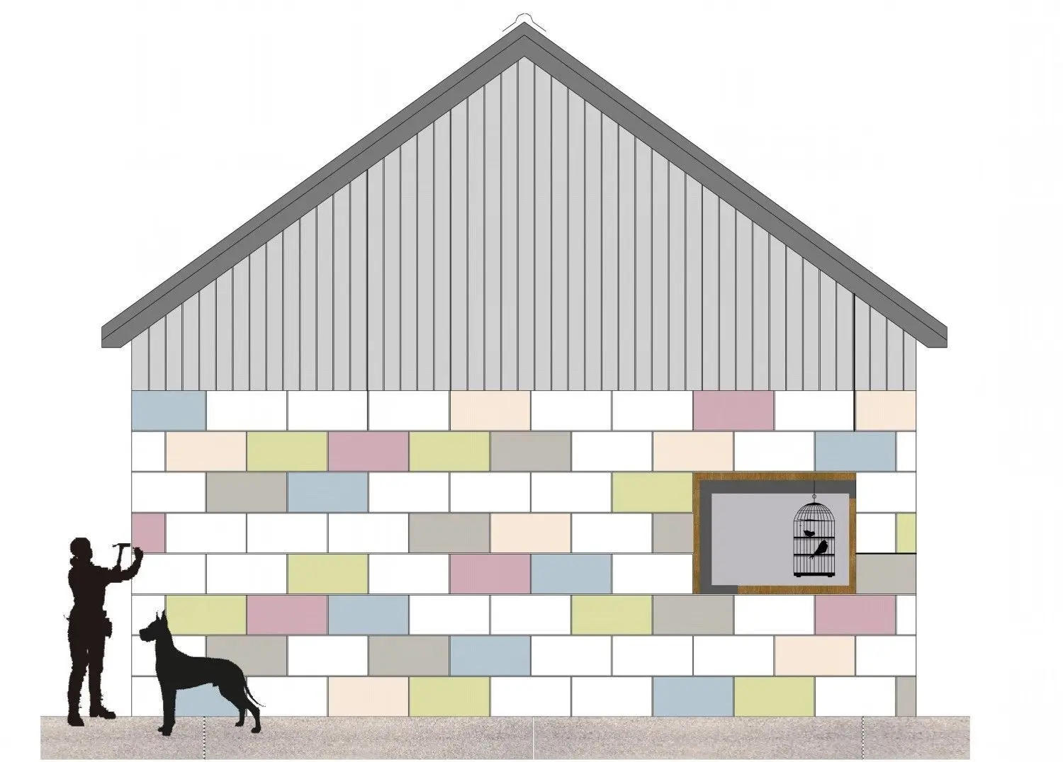 So stellen sich die Architekten die Ansicht des Tierheimgebäudes vor.