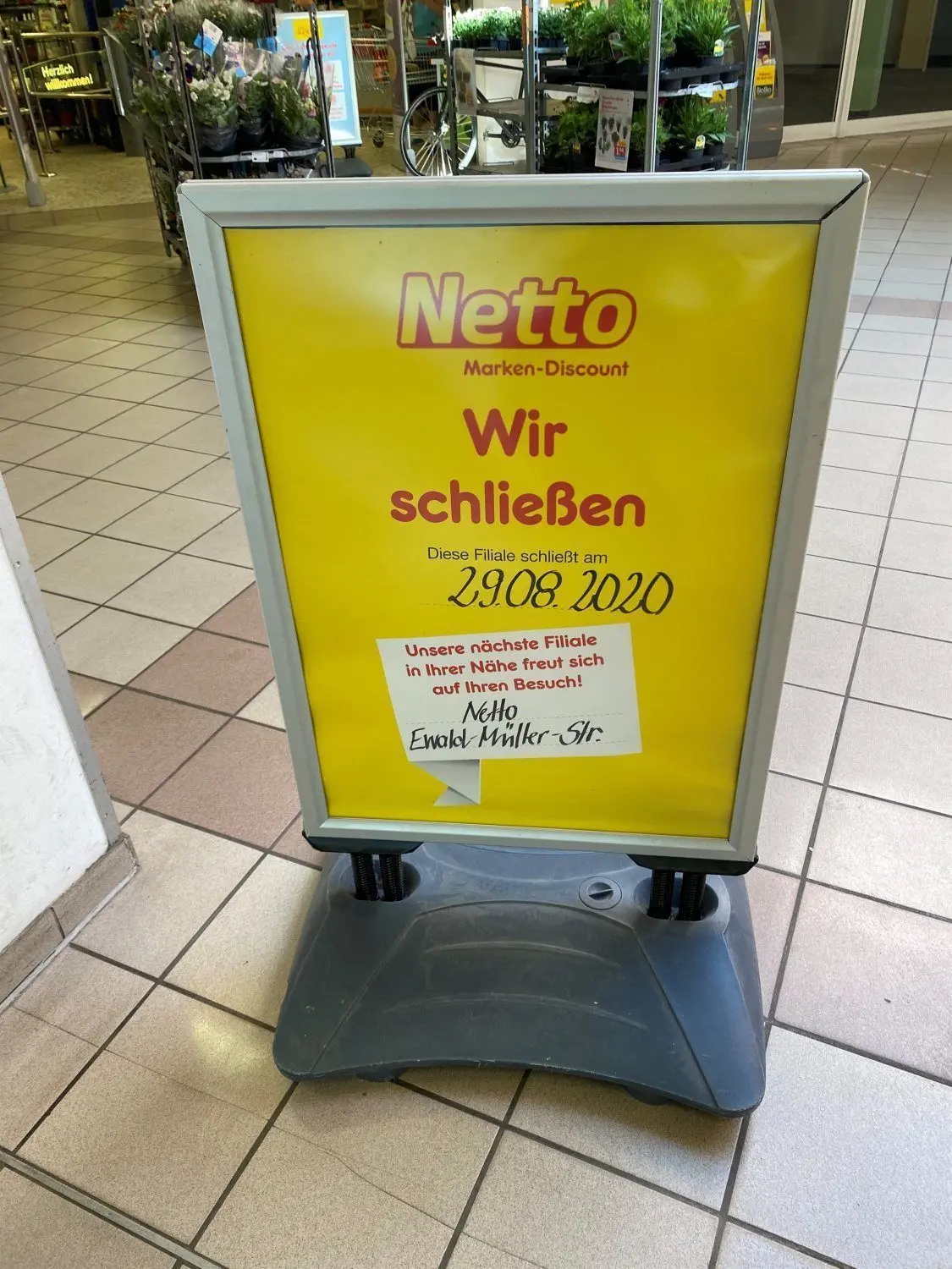 Der Discounter Netto schließt Ende August seine Filiale im Brunschwig Center.