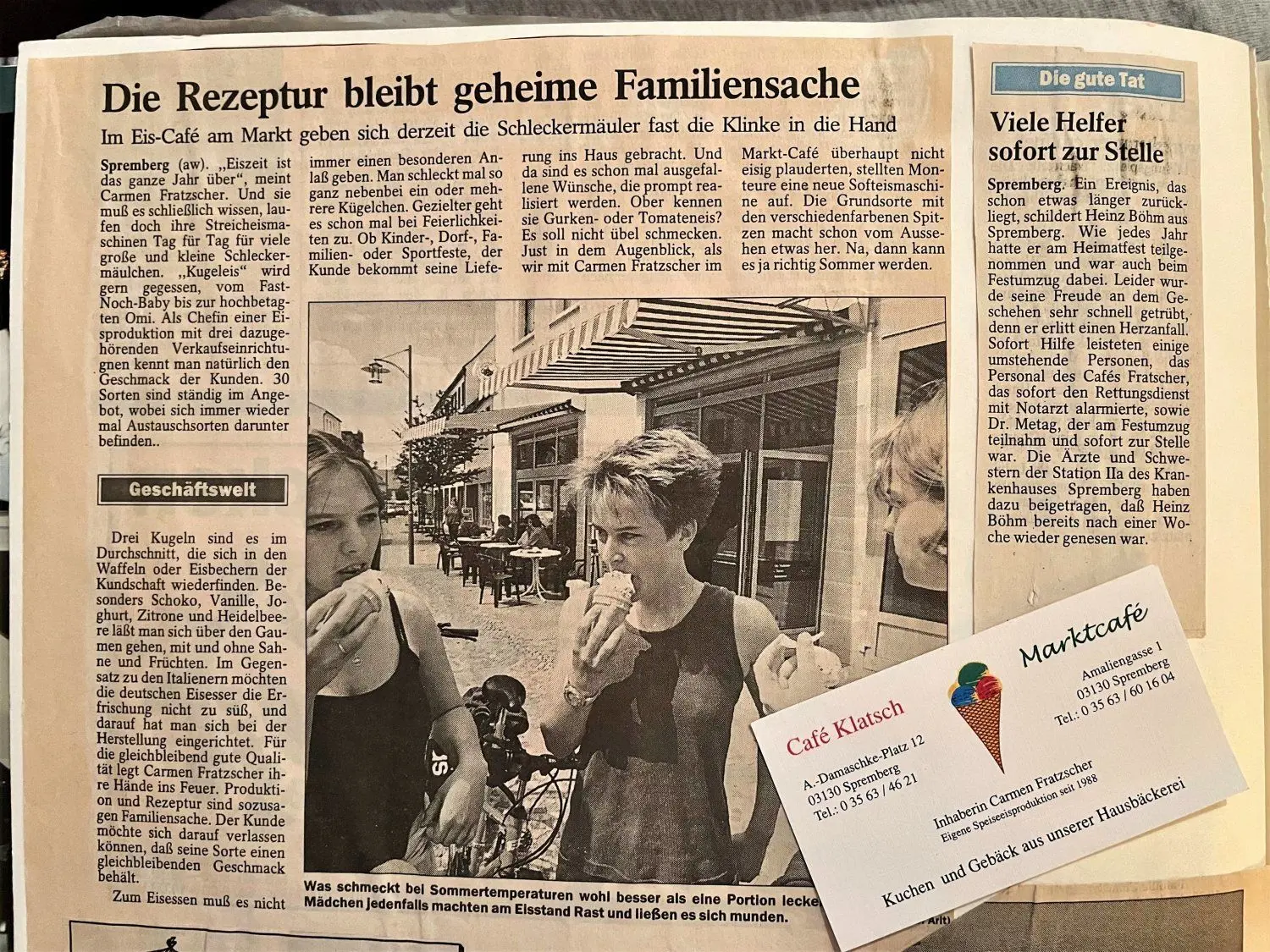 In regelmäßigen Abständen berichtet die Laustitzer Rundschau über das laufende Geschaft von Carmen Fratzscher und die neusten Entwicklungen.