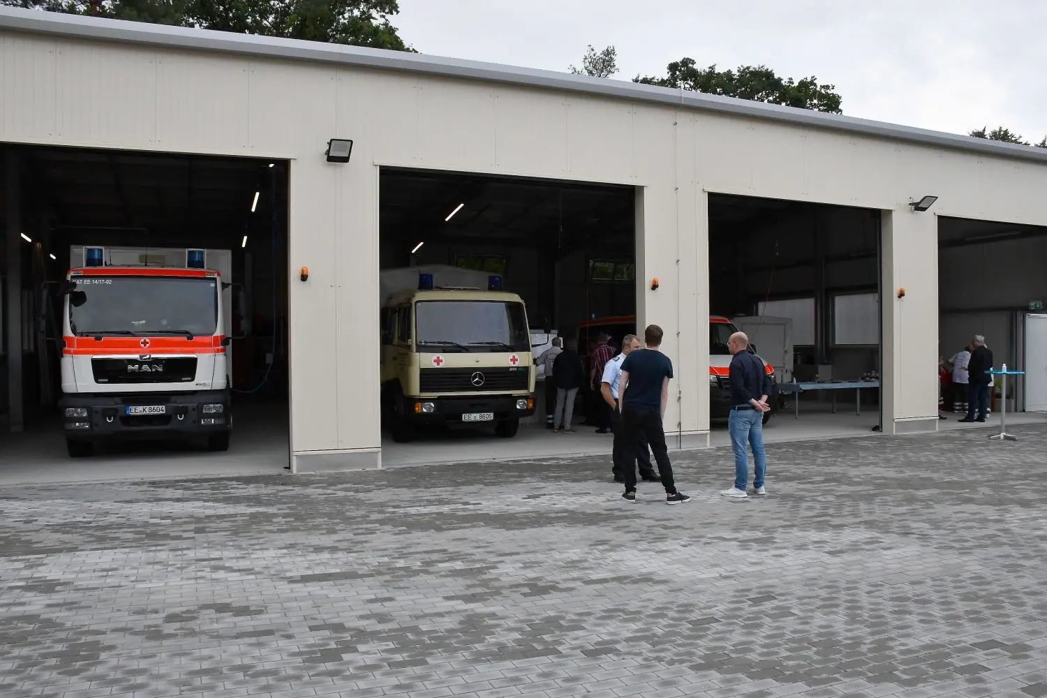 Die neue Technikhalle des neuen Katastrophenschautzobjektes in Gröden.