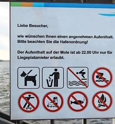 Auf dem gesamten Hafengelände herrscht Angelverbot.