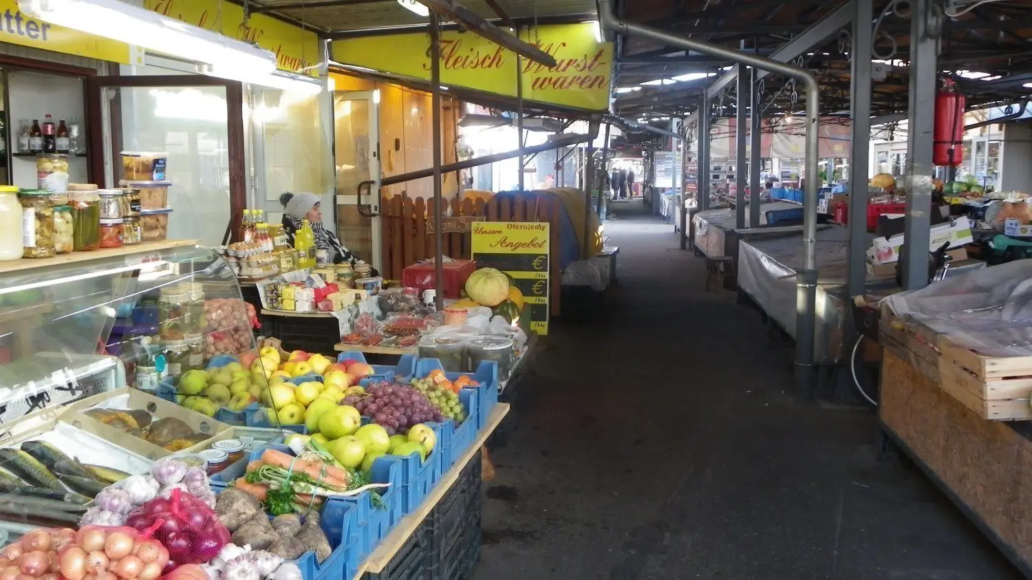 Auch auf dem Gubiner Markt herrscht Tristesse.