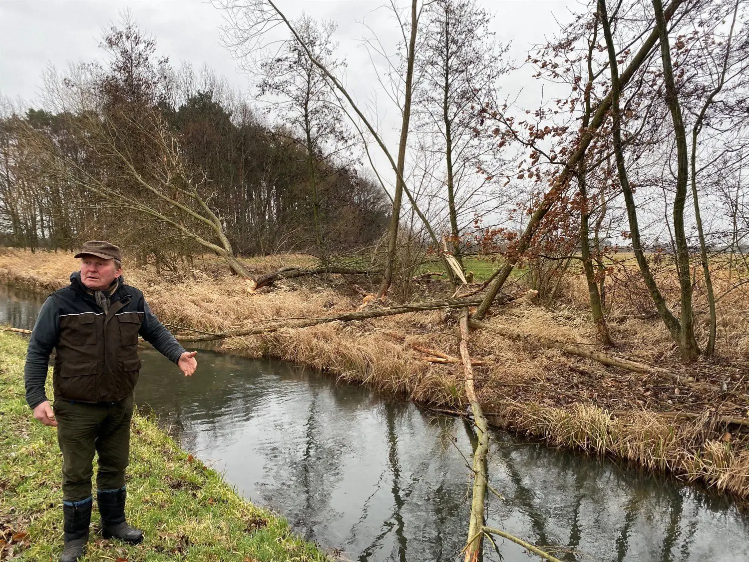 Landwirt Hans Pschuskel sieht nicht ein, dass er mit seinen Beiträgen für den Gewässerverband weiter für die Biberschäden aufkommt.