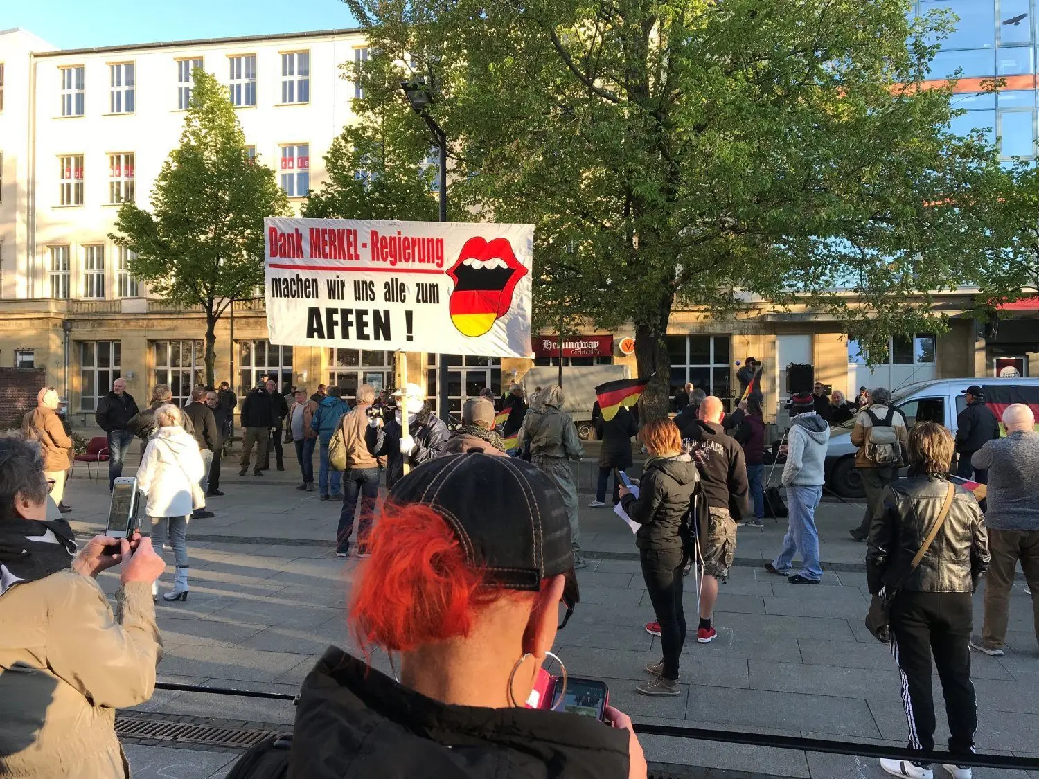 Der Verein Zukunft Heimat mobilisiert seine Anhänger zu einer „Covid-1984“-Demo.