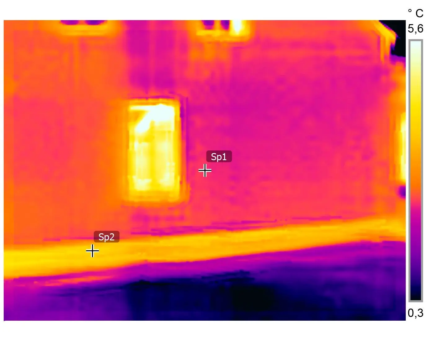 So sah die Thermografie des Wohnhauses aus.
