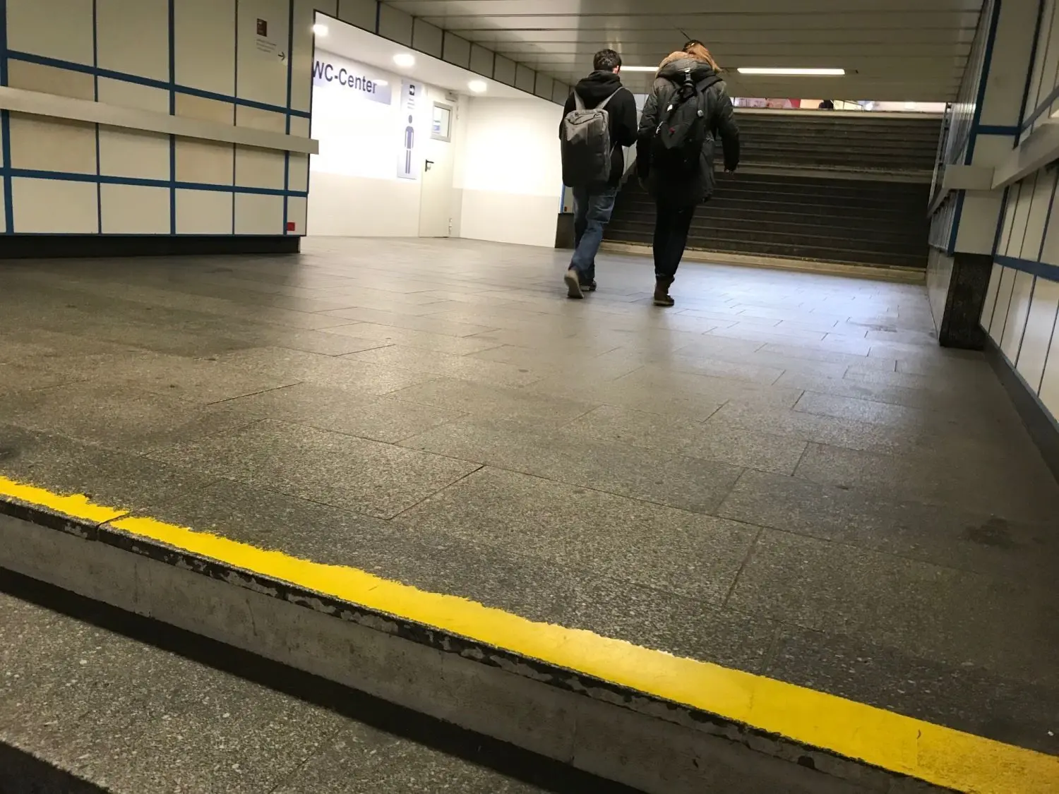 Für Menschen im Rollstuhl ist das einzige ausgeschilderte WC am Cottbuser Bahnhof eigenständig unerreichbar.