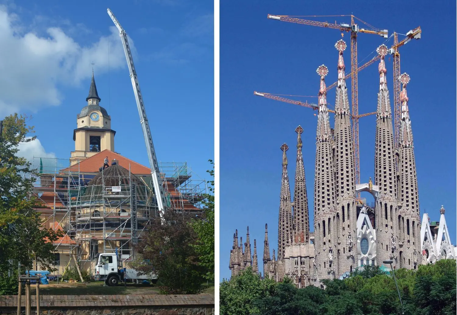 Die evangelische Kirche Altdöbern und die berühmte Sagrada Família in Barcelona gelten ewigen Baustellen. Nach der Fertigstellung des neuen Altdöberner Kirchendaches werden nochmals rund 150.000 Euro benötigt, um weitere wichtige Baumaßnahmen anschieben zu können.