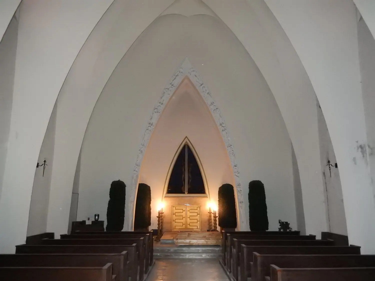 Die Trauerhalle des Krematoriums von Forst.