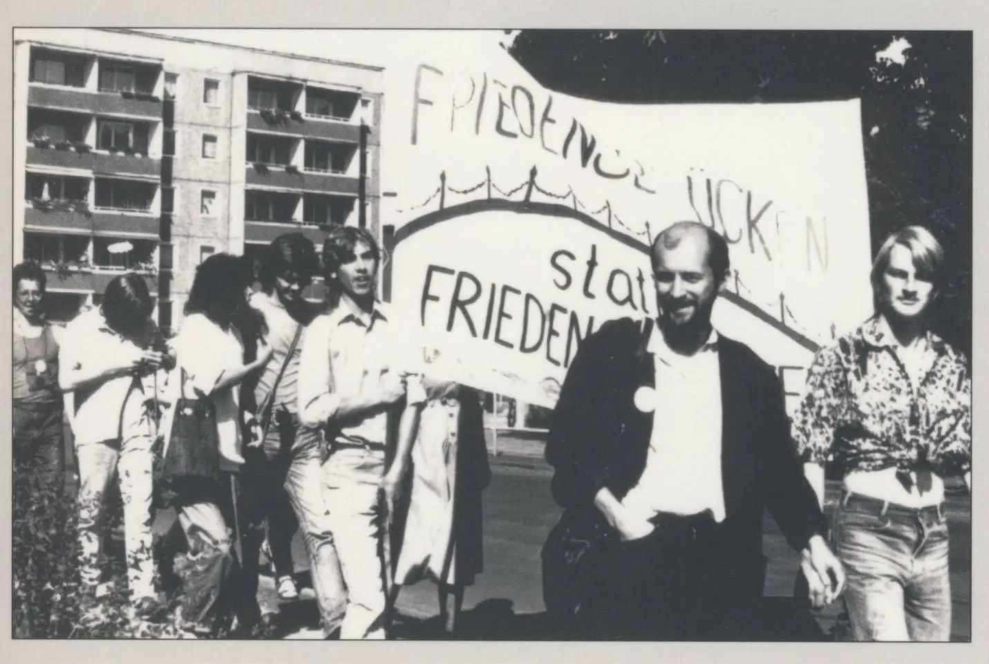Oppositionelle Friedenskundgebung am 1. September 1989 in Forst.