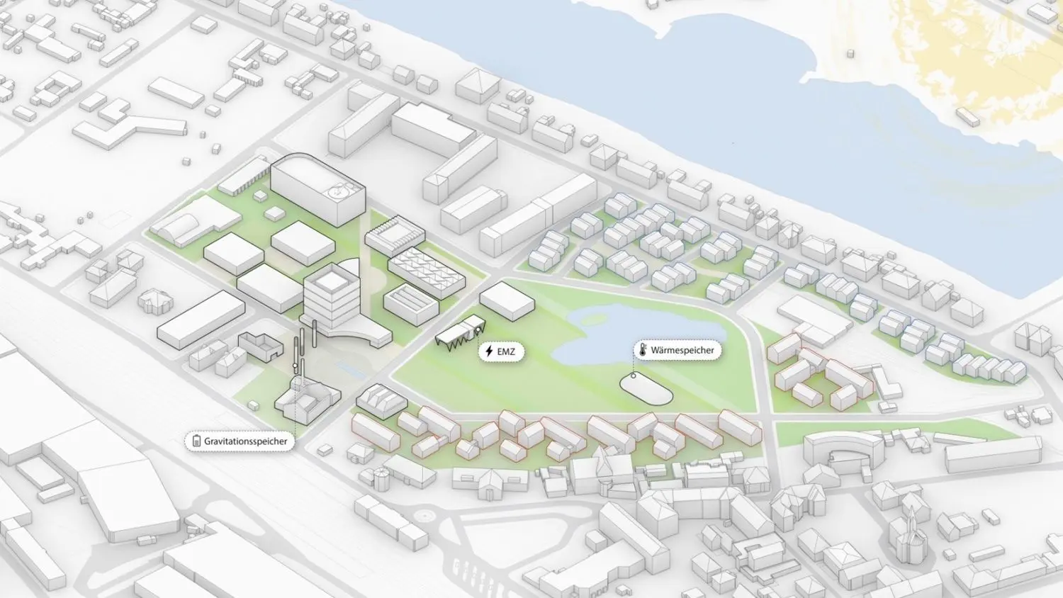 So könnte das neue Stadtquartier in Weißwasser einmal aussehen.