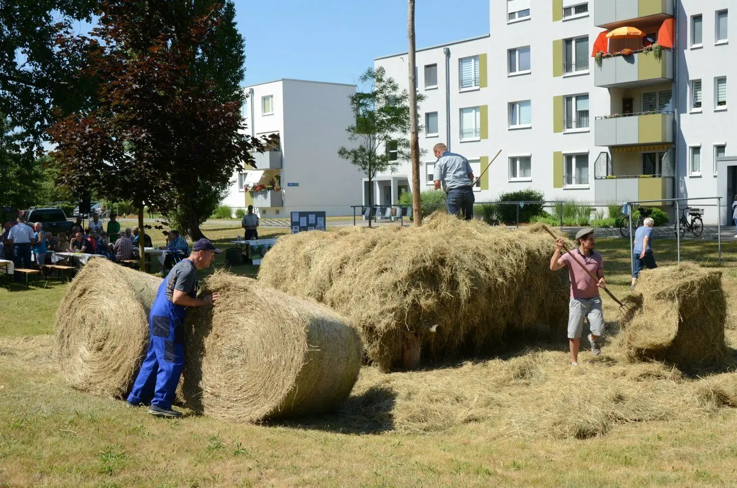 Heuschoberbau im Wohnquartier in der Lübbenauer Neustadt.