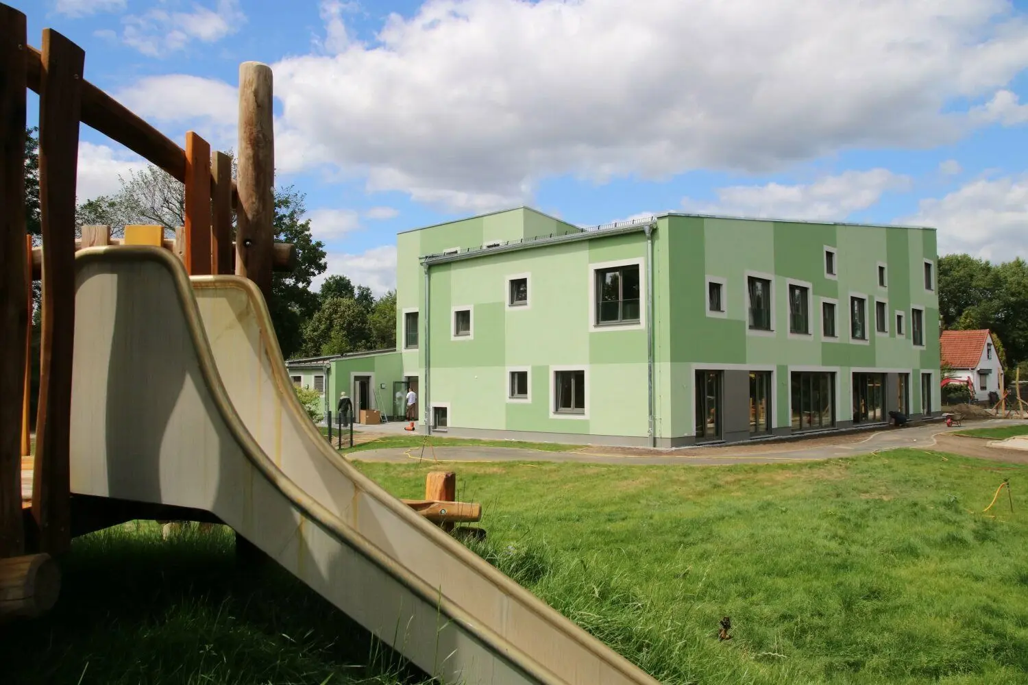 Unter der Überschrift die Farben des Spreewalds entwickelte der Architekt das Farbkonzept.