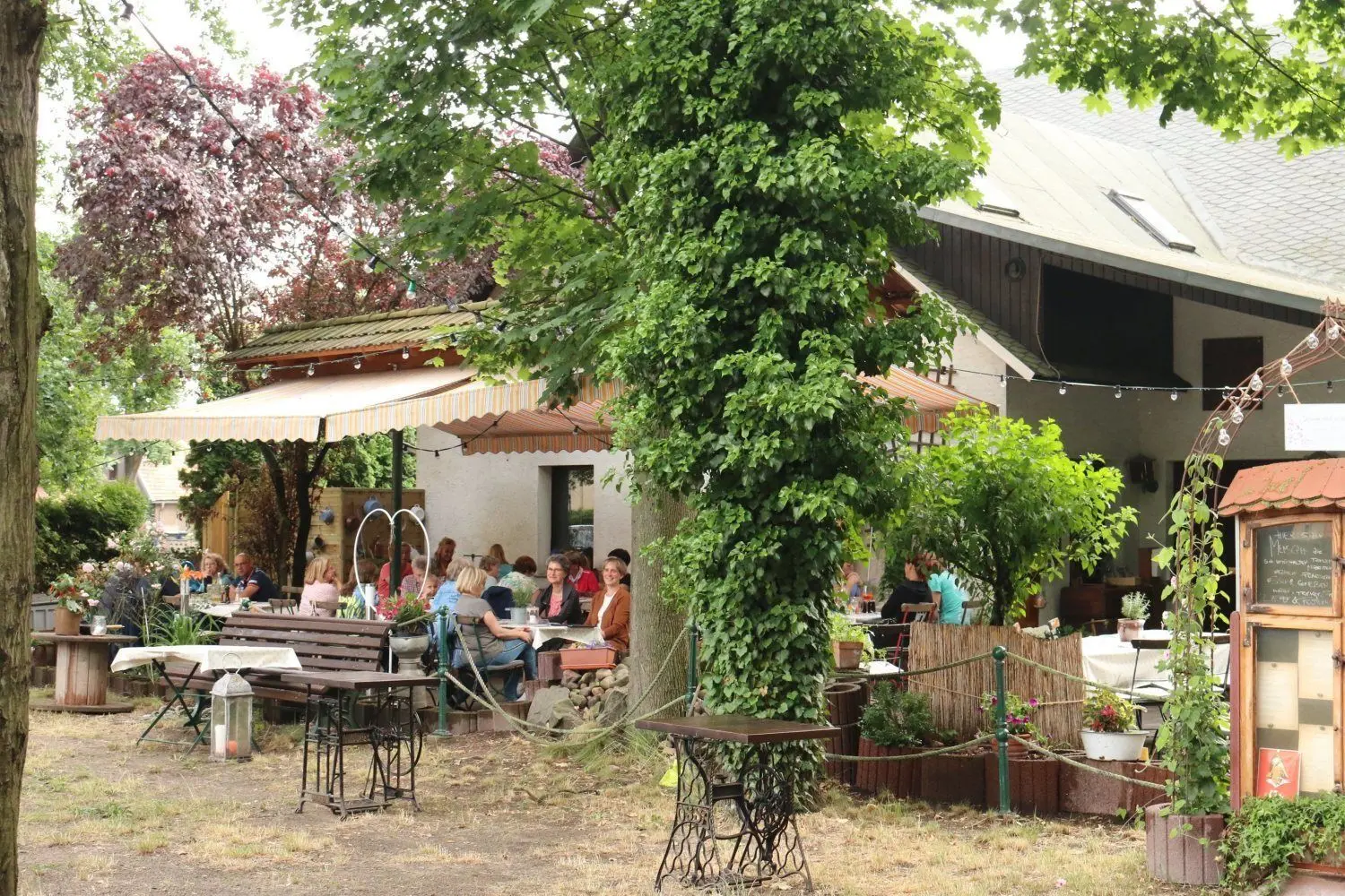 Im Außenbereich der Grillhütte in Herzberg ist es seit zwei Wochen abends gut gefüllt. Das Personal hat das Umfeld liebevoll gestaltet.