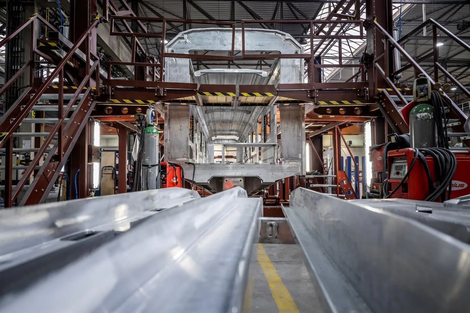 Die Produktionsstraße im Škoda-Werk in Plzen (Pilsen).