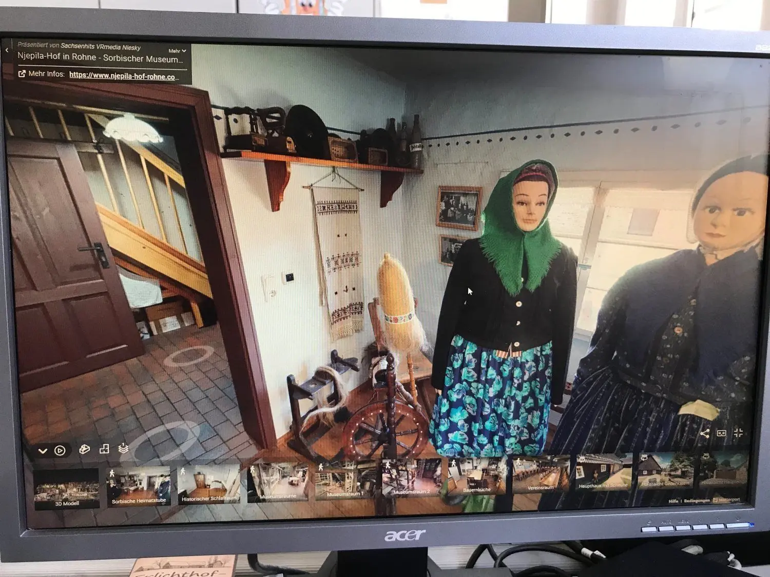 Auf der Internetseite des Njepila-Hofes ist nun ein virtueller Spaziergang möglich. Man kann ins Schlafzimmer oder in die Küche schauen.
