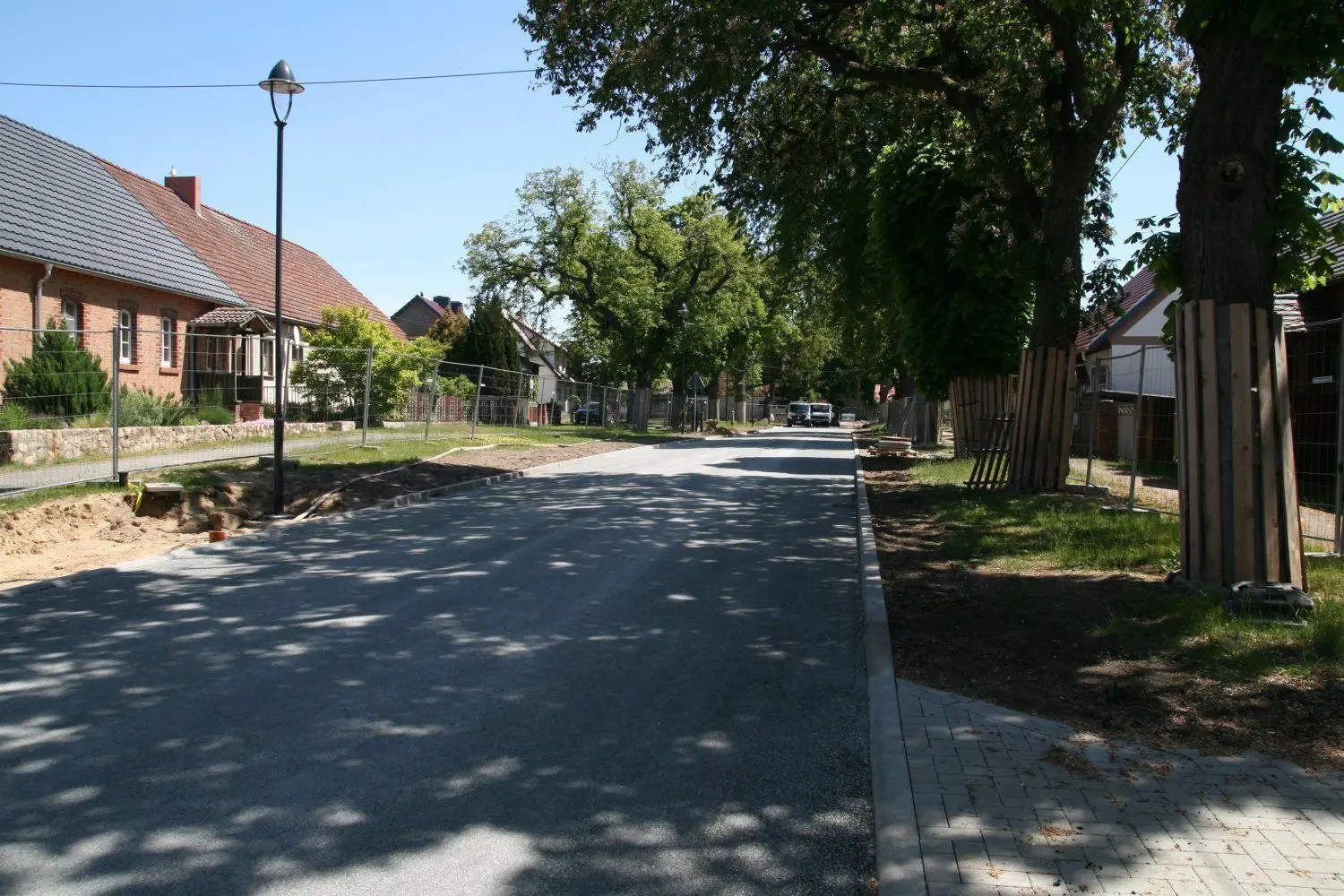 Dieser Teil der Dorfstraße in Wittmannsdorf ist bereits fertig gestellt.