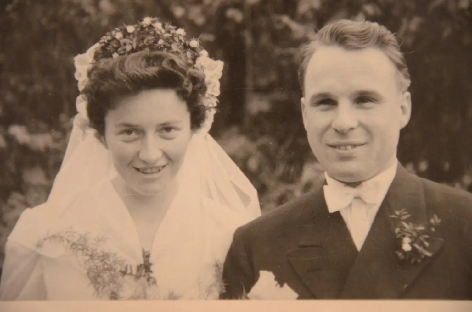 Christa und Heinz Wolf an ihrem Hochzeitstag am 20. Oktober 1956 in Tornow.