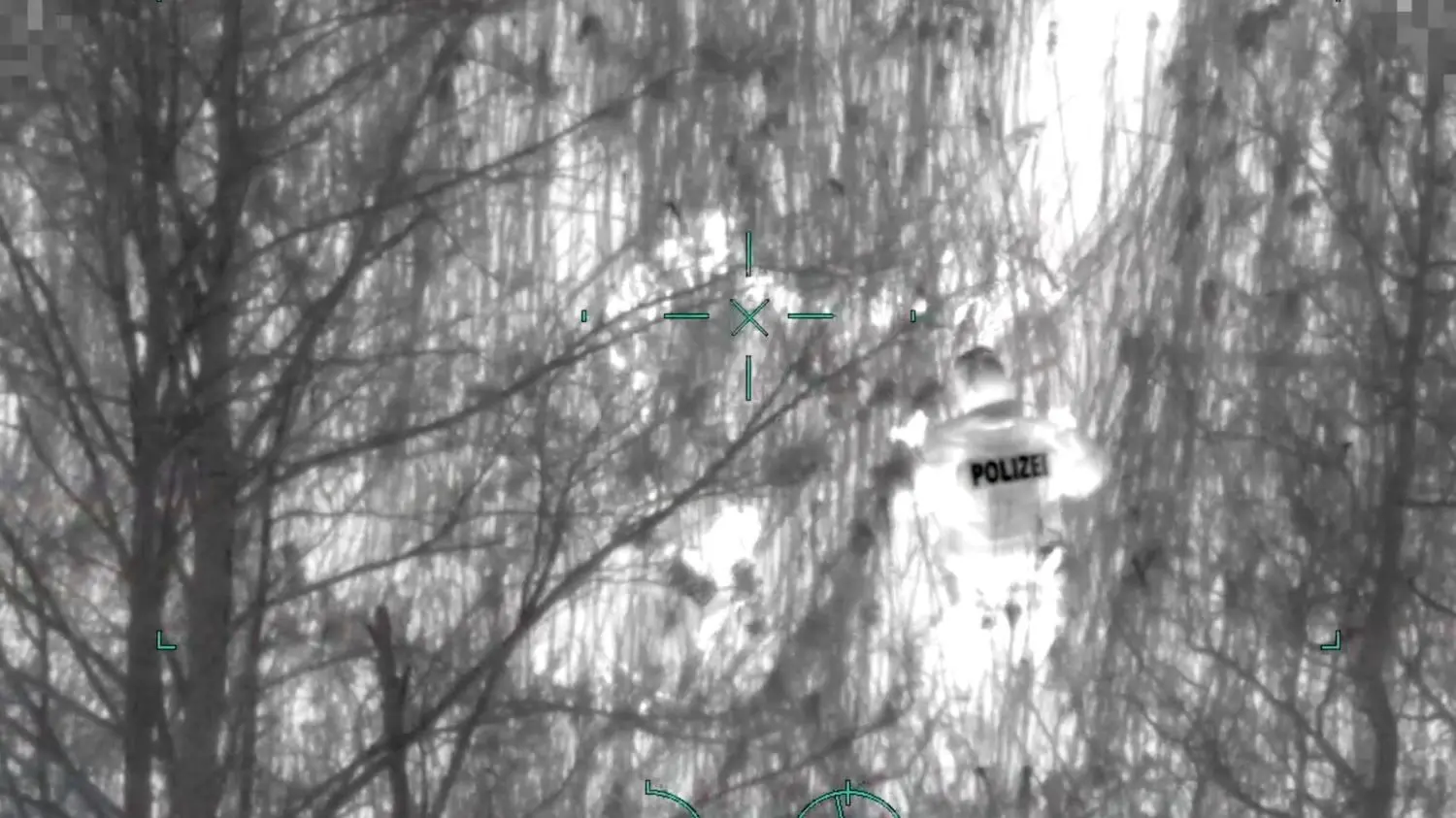 Ein Polizeihubschrauber lotste die Einsatzkräfte am Boden direkt zum mutmaßlichen Täter, der sich im Schilfgürtel eines Teiches versteckt hatte.