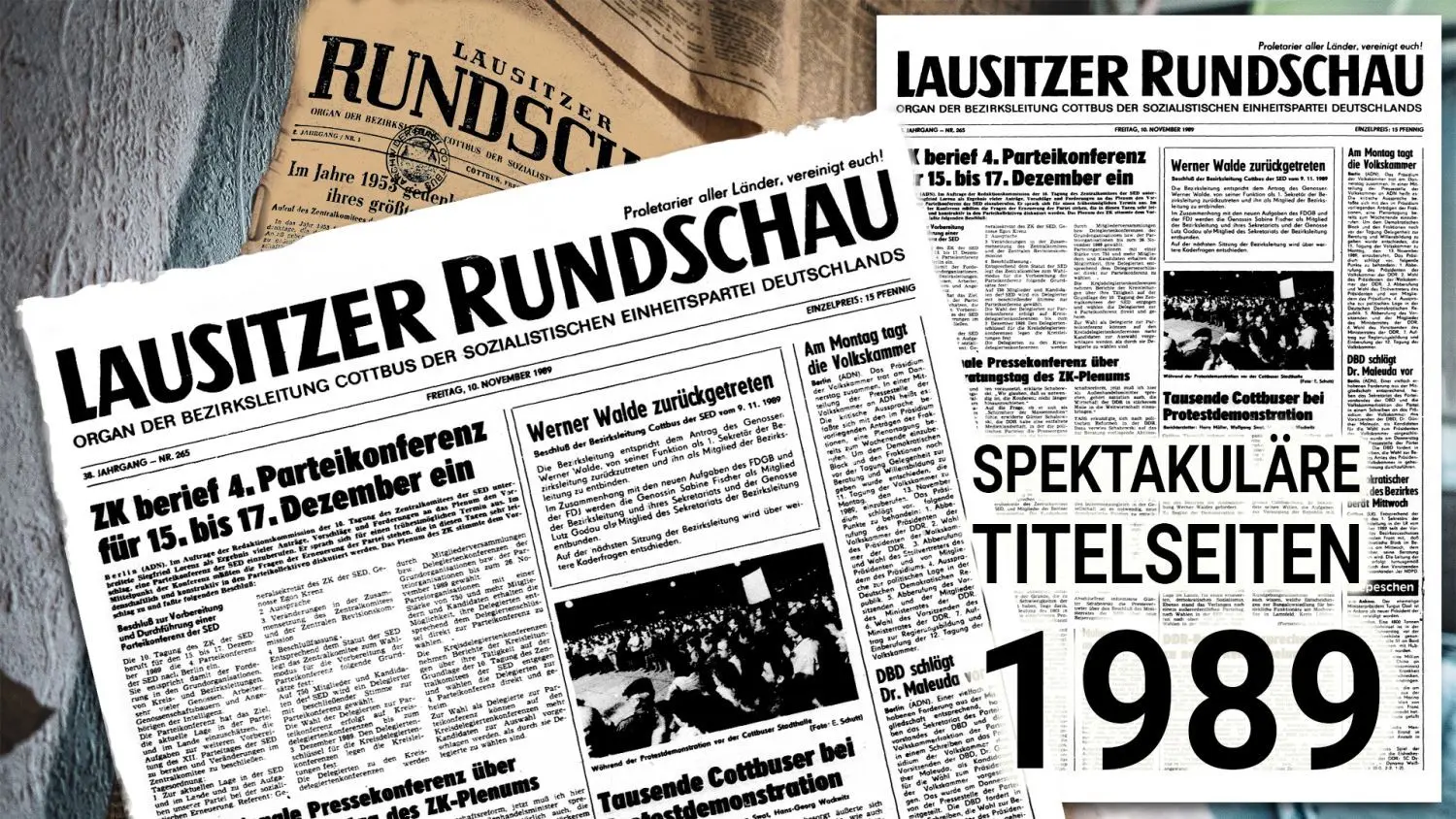 Spekatkulärsten Titelseiten diesmal: 10. November 1989