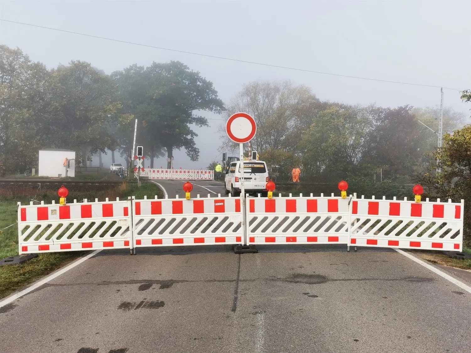 Der Bahnübergang in Saßleben (L 54) ist noch bis Freitag gesperrt.