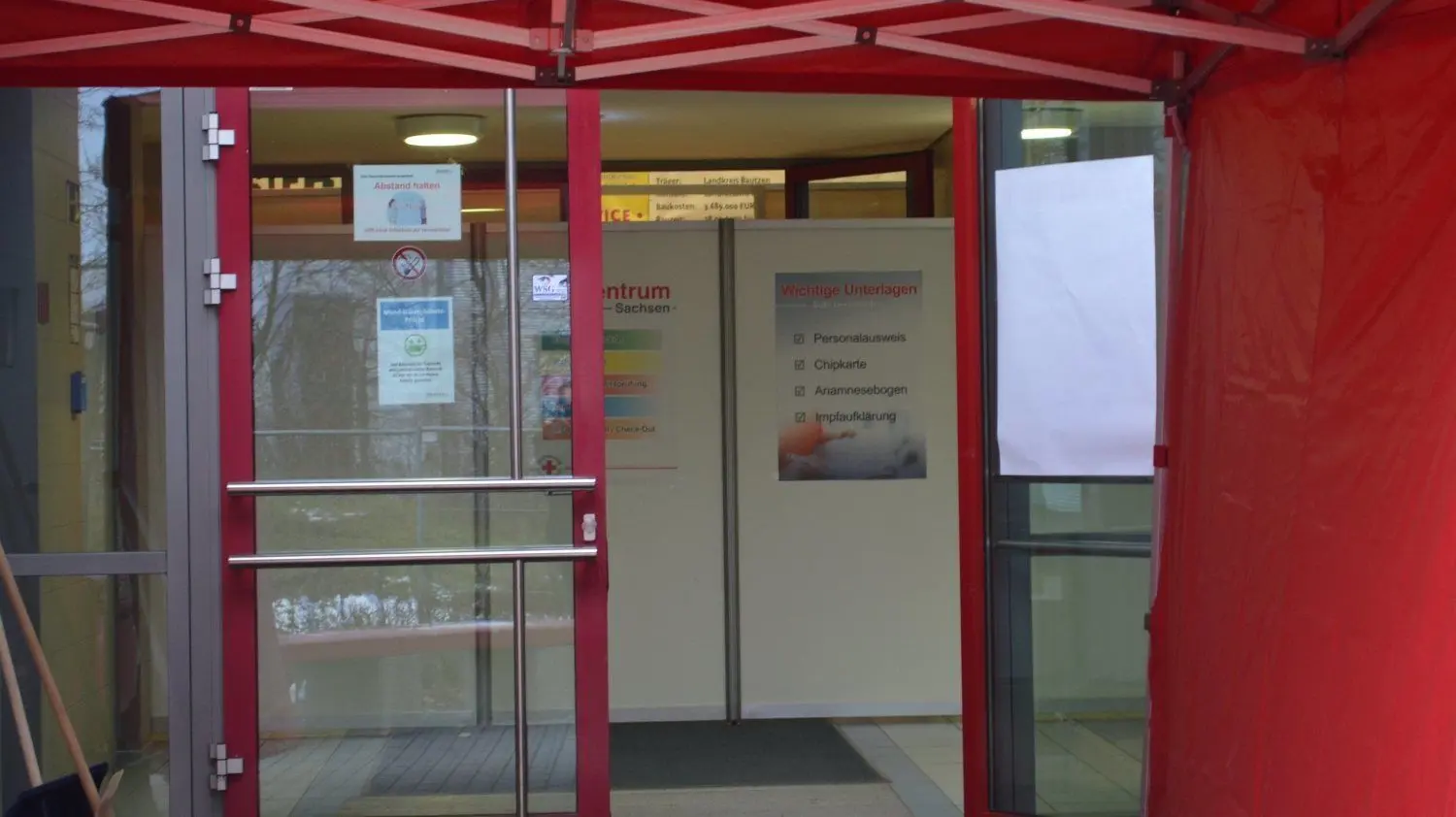 Im Kamenzer Impfzentrum werden vier Impfstrecken aufgebaut. Mehrere Hundert Personen könnten täglich geimpft werden.