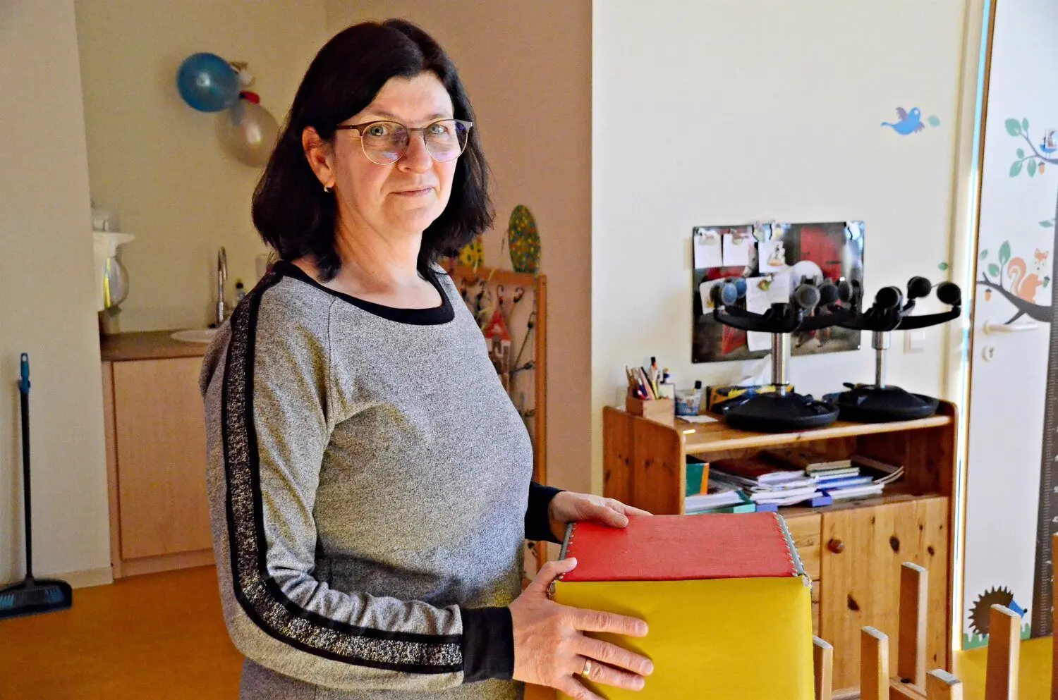 Erzieherin Andrea Mattik entdeckt am Morgen die Einbruchsspuren in der Kita Arche Noah in Doberlug-Kirchhain.