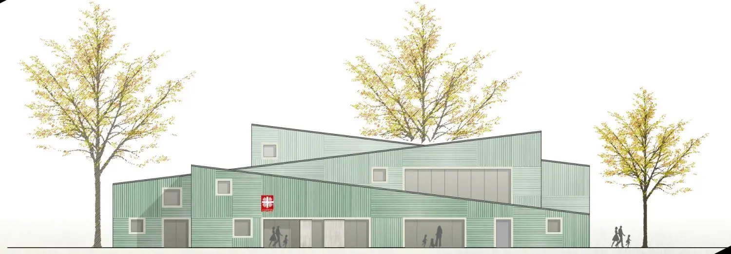So soll der neue Caritas-Kindergarten Paulinus aussehen. Die Eröffnung ist für Sommer 2022 geplant.