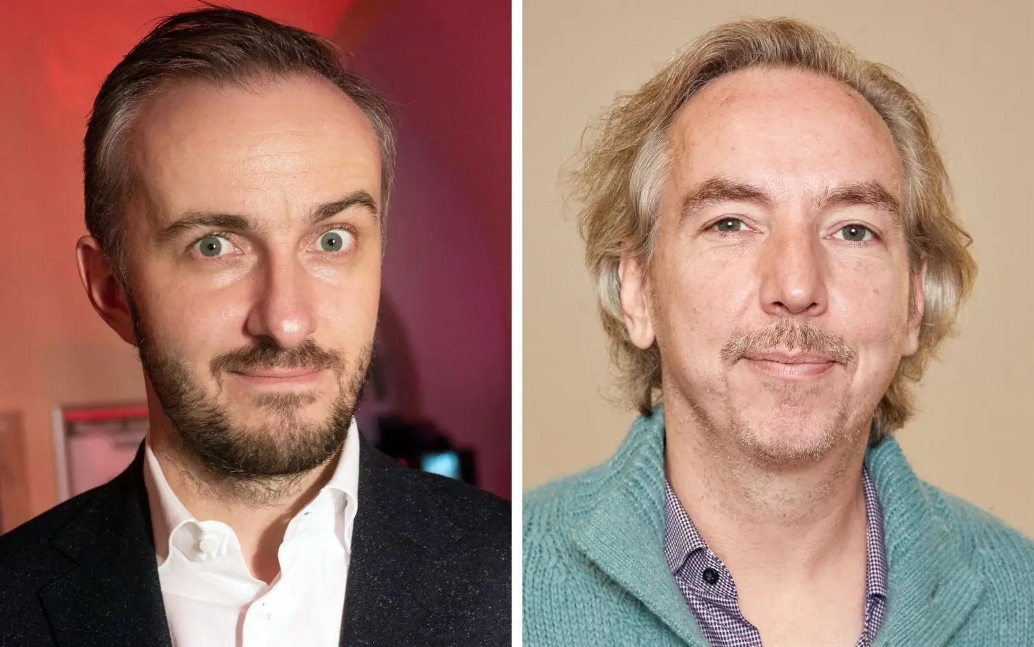 Jan Böhmermann (l.) und Olli Schulz starten den „Fest & Flauschig“-Weihnachtszirkus 2023. Eines der begünstigten Projekte der Spenden-Gala ist das Kinderhaus „Pusteblume“ in Burg/Spreewald.