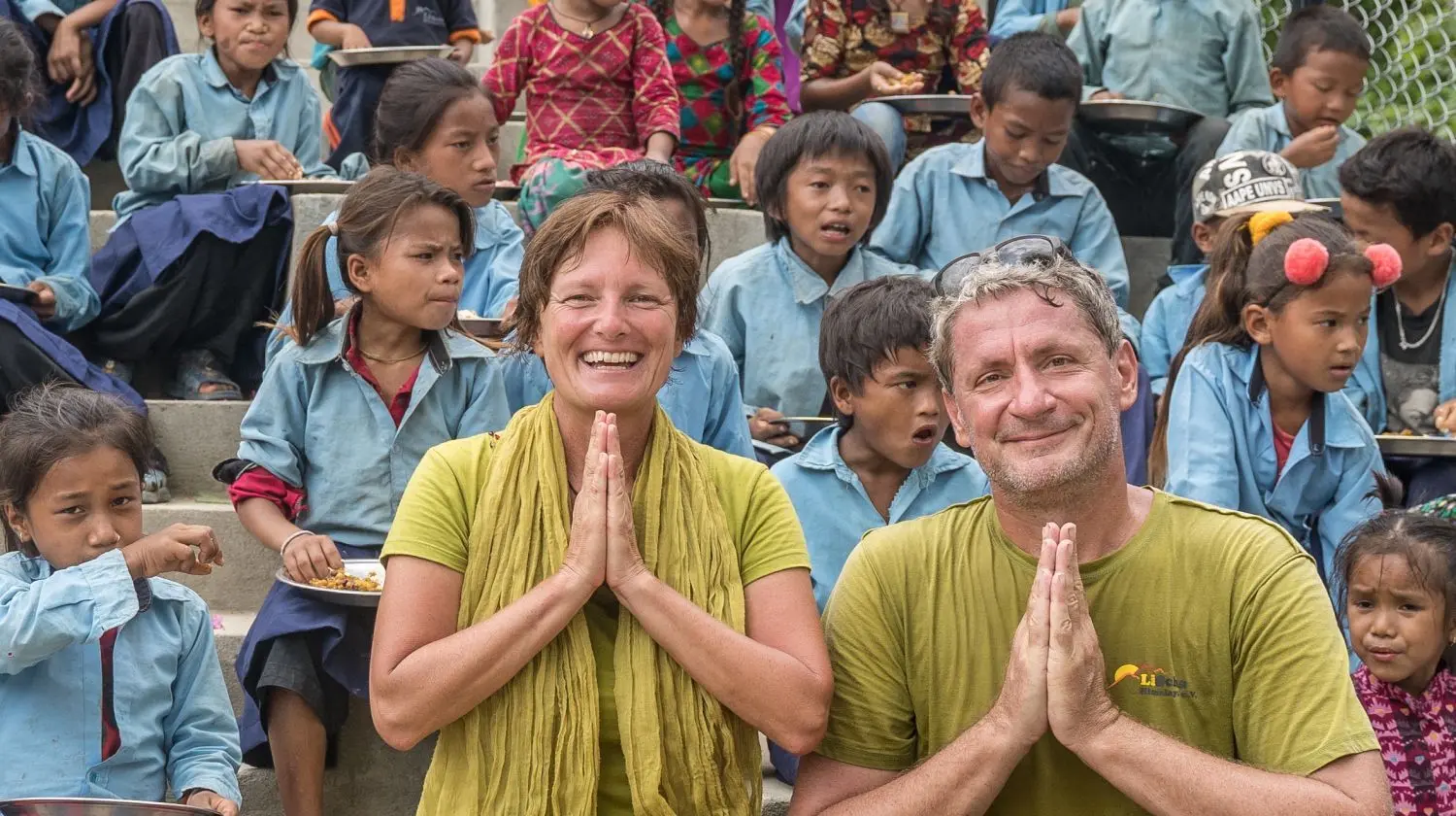 Daniela Jährig und Steffen Schöley, die beiden Initiatoren Gubener Hilfsprojekts Lischa im Himalaya.