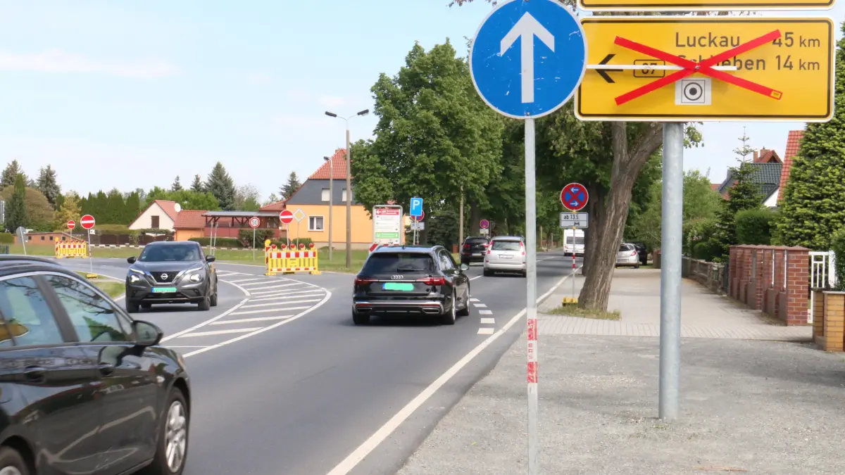 In diesem Bereich der Anhalter und der Leipziger Straße in Herzberg beginnen am 13. Mai die Sanierungsarbeiten an der B 87
