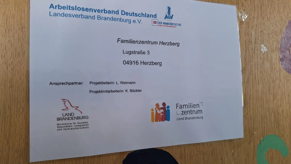 Der Arbeitslosenverband richtet in seiner Einrichtung in der Lugstraße in Herzberg ein Familienzentrum ein. Es dient vor allem der Beratung von Bedürftigen.