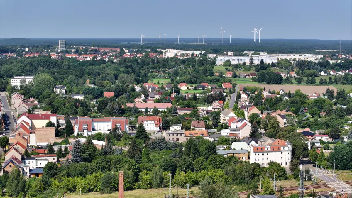 Luft Guben Juli 2024 : Luftaufnahme vom 21. Juli 2024
Stadt Guben
Blick auf die Altstadt