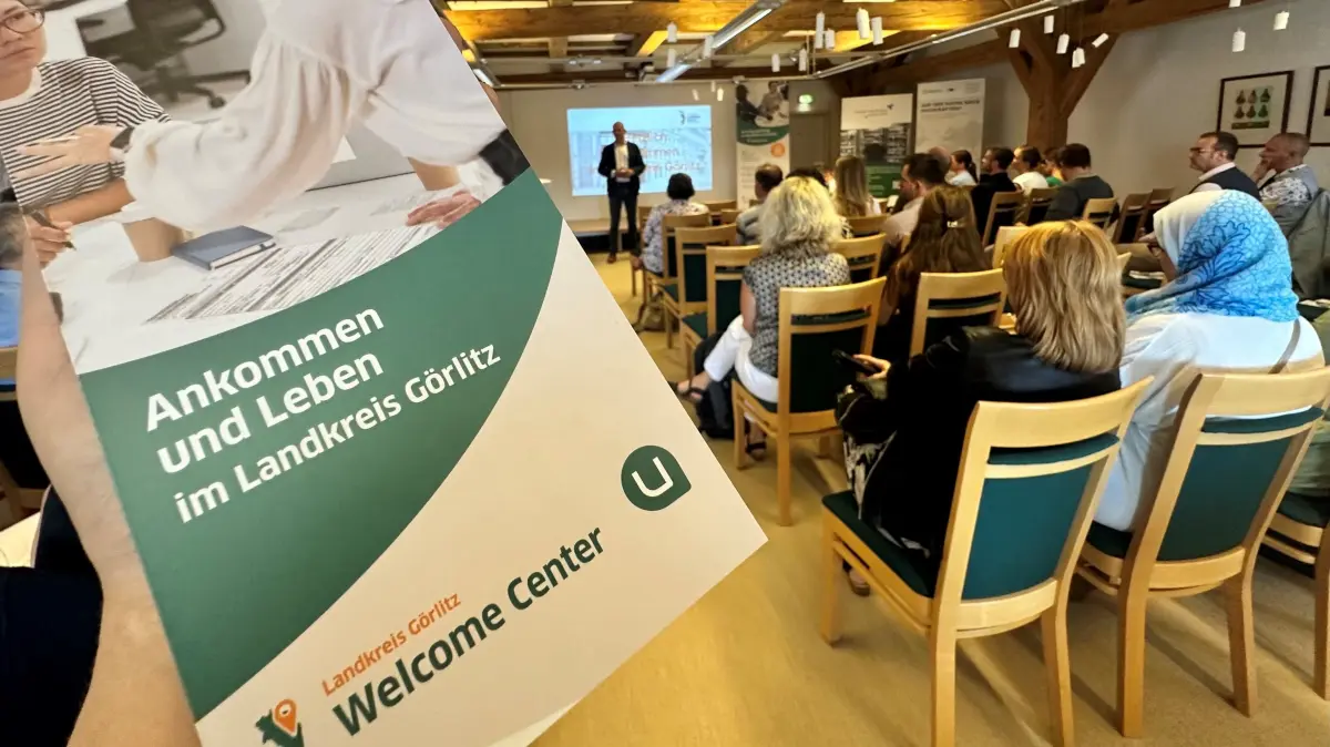 Bei der Eröffnung vom ersten Welcome Center im Landkreis Görlitz gibt es Fachvorträge zu Willkommens-Strukturen im Kreis.