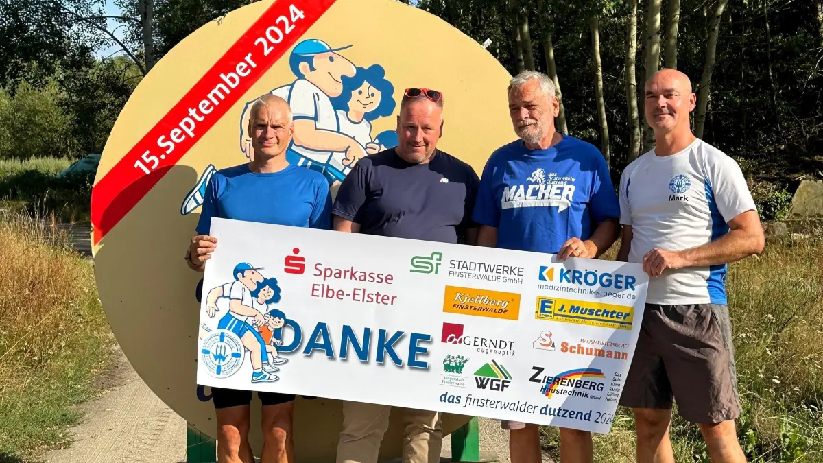 Finsterwalder Dutzend: Das Organisations-Team des Finsterwalder Dutzend um Matthias Brandt, Timo Neuber, Thomas Delliehausen und Marc Ockert (v.l.).