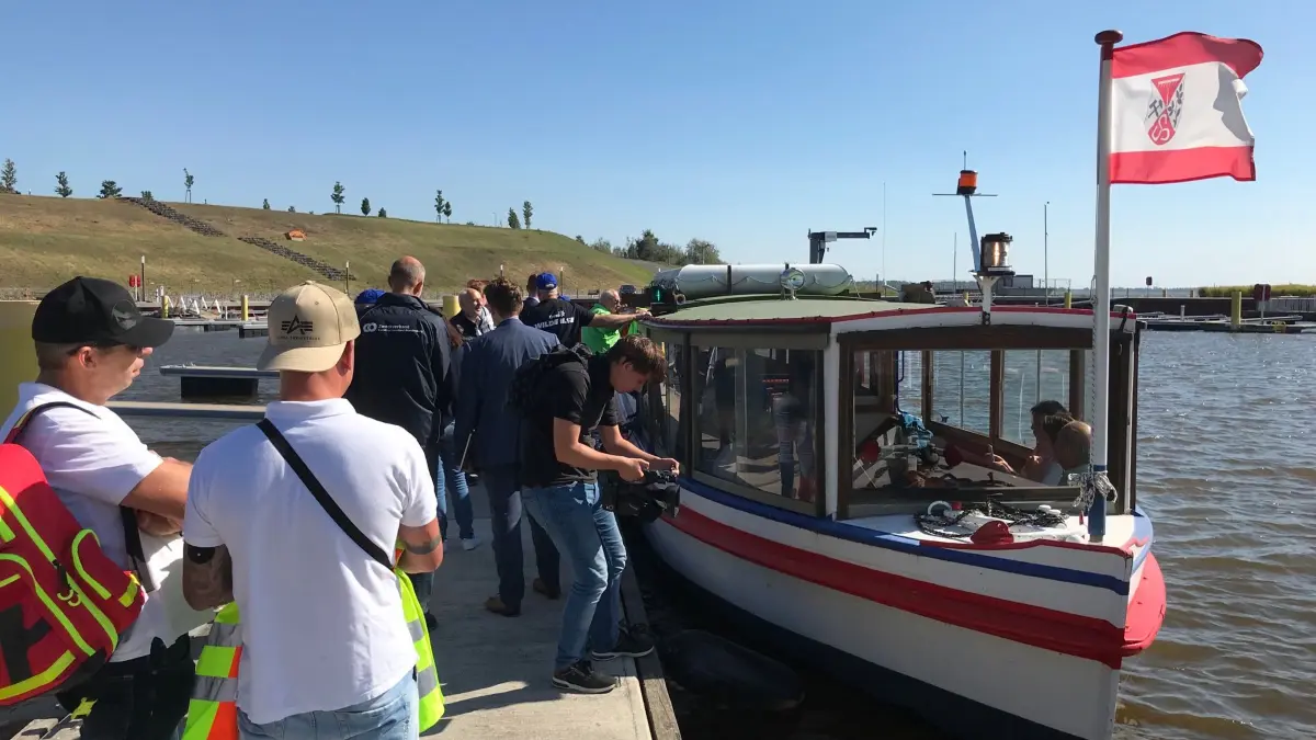 Die Wilde Ilse hat in Großräschen ihren Heimathafen. Das Fahrgastschiff bietet Platz für bis zu 75 Besucher. Es ist inzwischen 88 Jahre alt.