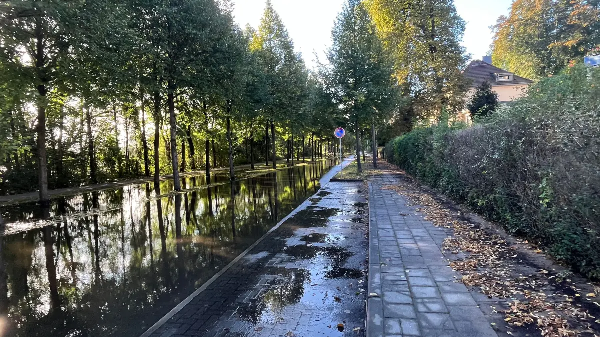 Der Buschmühlenweg nahe der Haltestelle Schöne Aussicht am Samstagmorgen (28.9.)