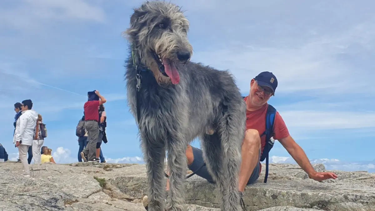 Welthundetag 2024: Tilo Winkler mit seinem Hund Arthur im Urlaub.