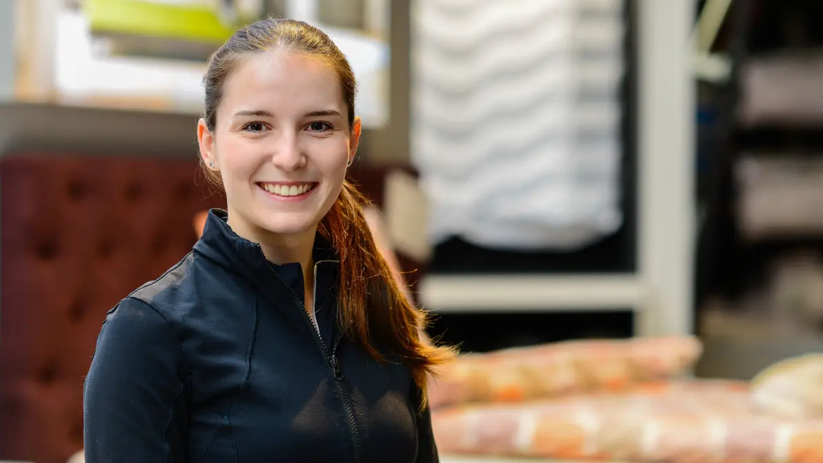 Katharina Schmimd führt die Bettenabteilung mit großem Erfolg.