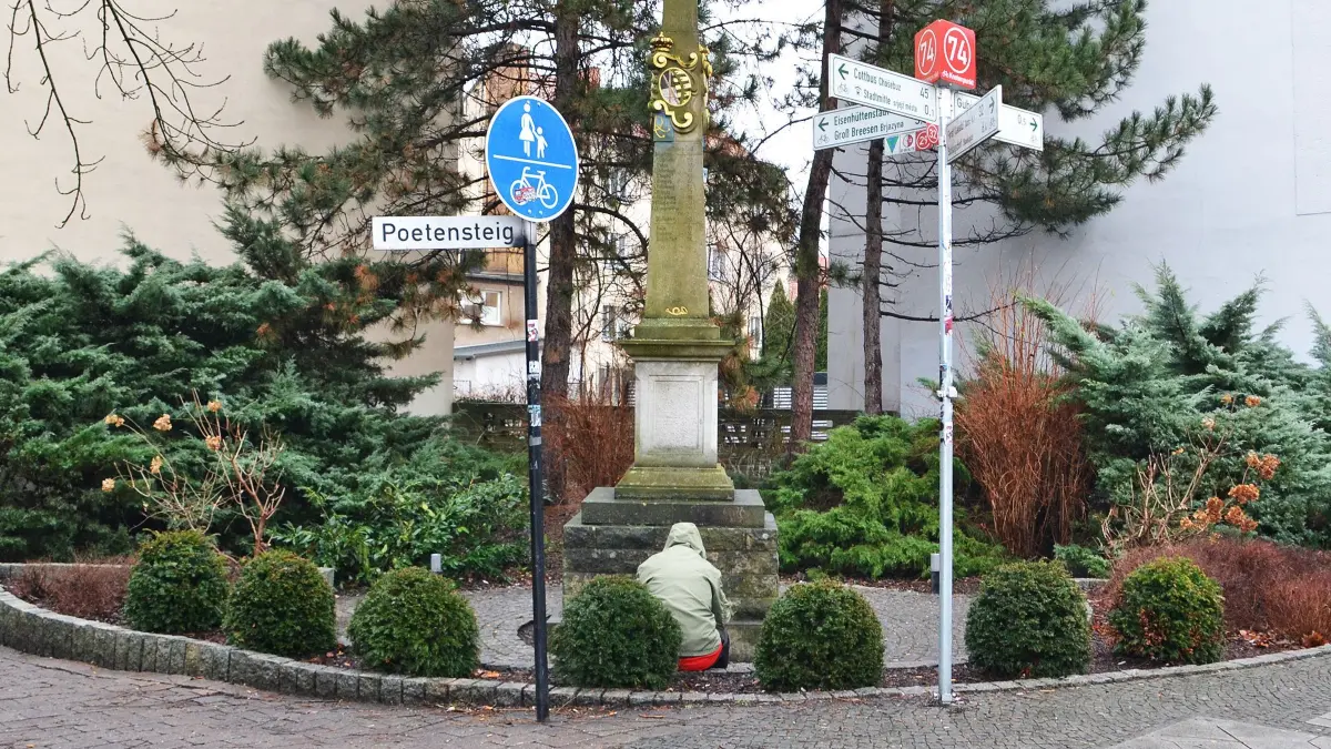 Postmeilensäule in Guben