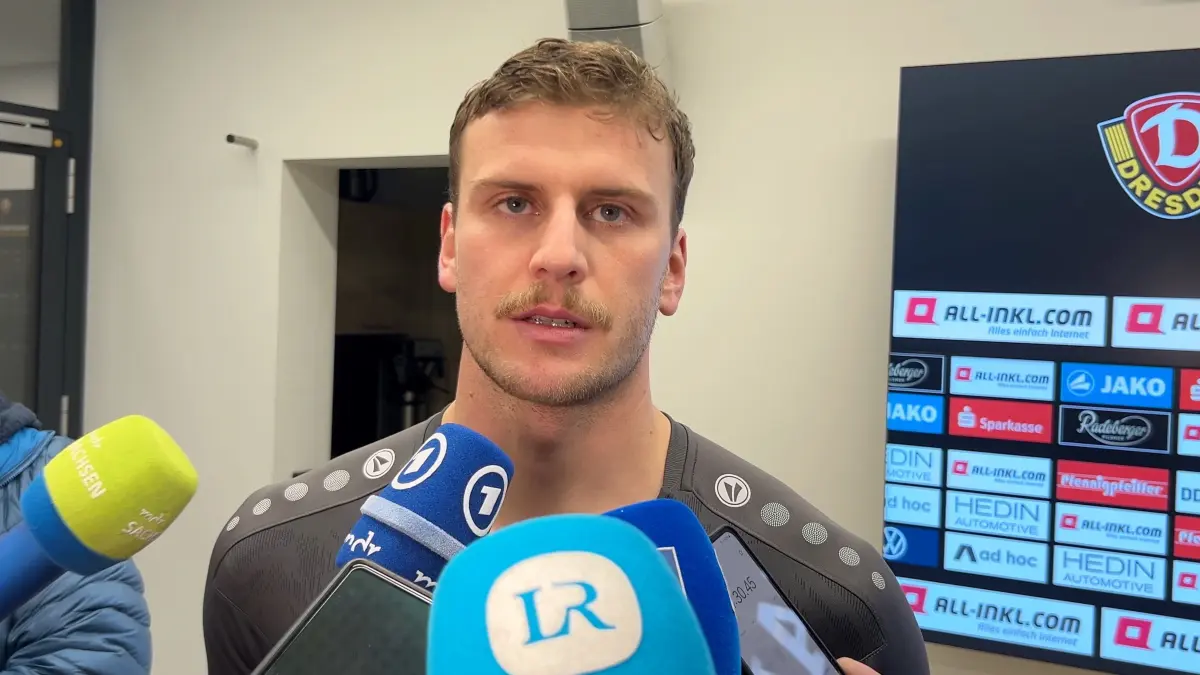 Christoph Daferner von Dynamo Dresden nimmt nach dem Training Stellung zu dem 1:1 bei Energie Cottbus und dem bevorstehenden Sachsenderby gegen Erzgebirge Aue.