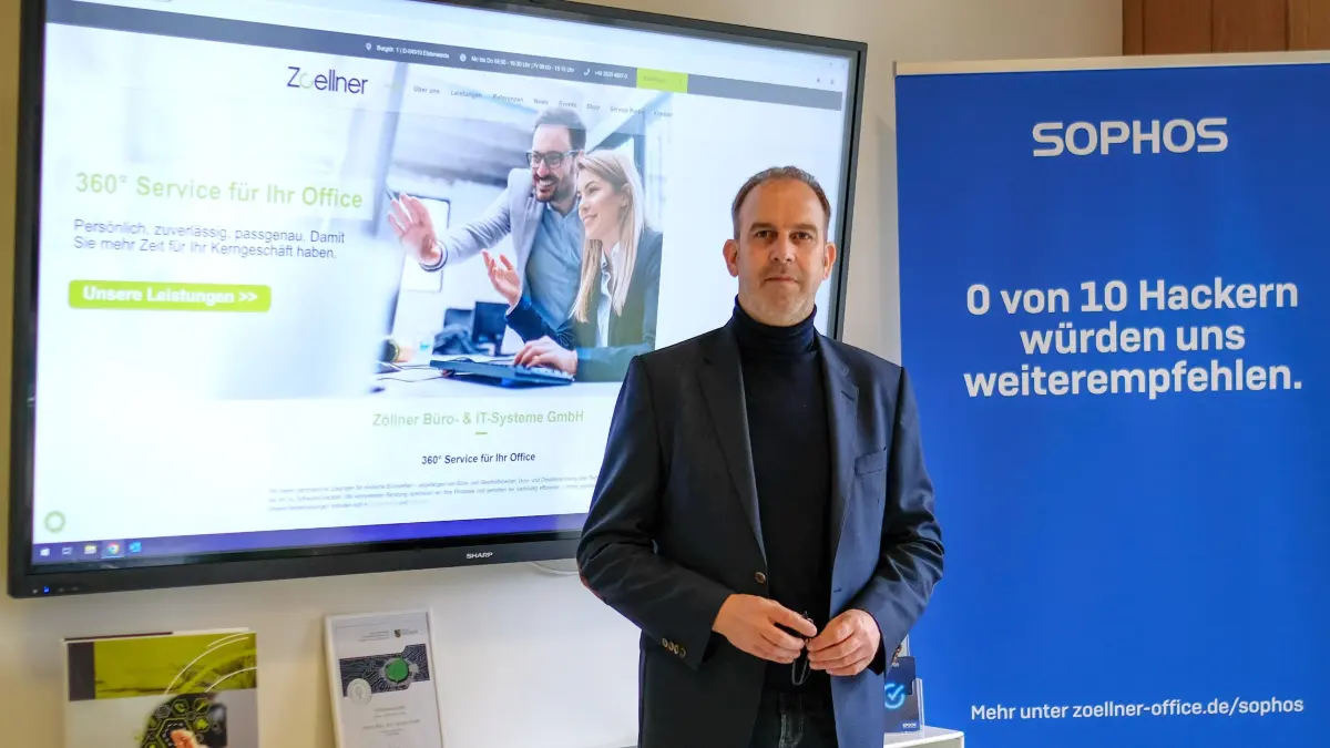 Peter Gemander ist Geschäftsführer der Zöllner Büro- und IT-Systeme GmbH. An Firmen, die das Elsterwerdaer Unternehmen in Sachen Cybersicherheit berät und ausstattet, beißen sich Hacker die Zähne aus.