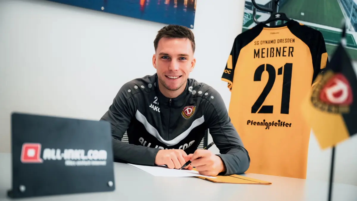 Robin Meißner hat seinen Vertrag bei Dynamo Dresden verlängert.