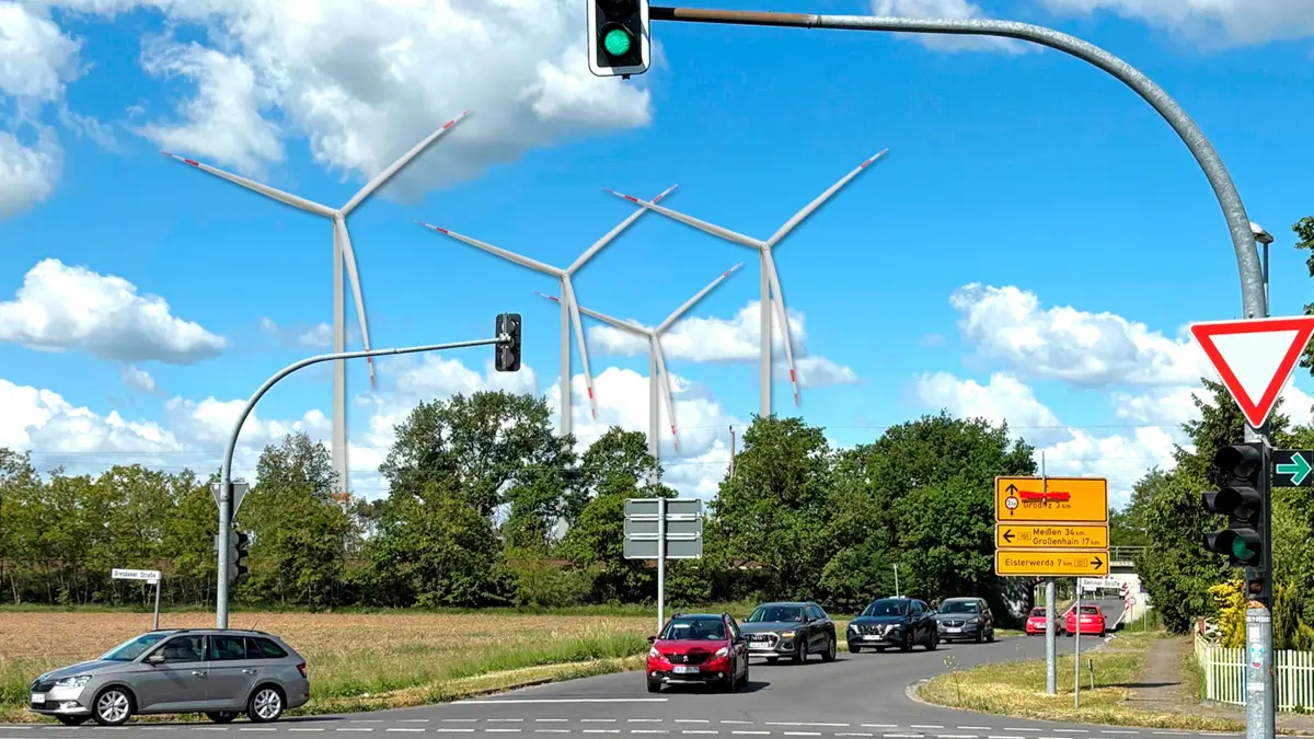 Fotomontage Windräder Wainsdorf